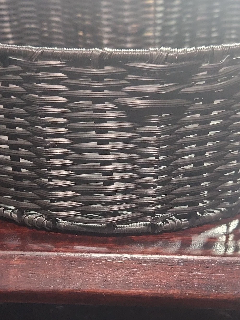 Disney Black Woven Mickey-Shaped Basket